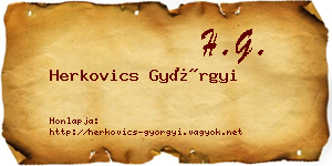 Herkovics Györgyi névjegykártya
